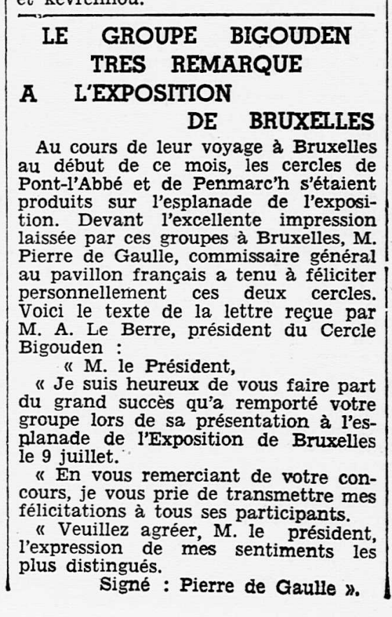 Mercredi 9 Juillet 1958